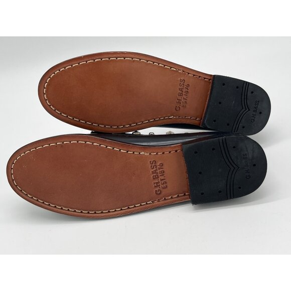 G.H. Bass Weejuns Womens Size 6M Black Studded Loafers Leather - Picture 8 of 12